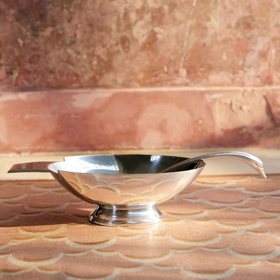 Vintage Silvered Swan Gravy Boat